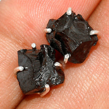 Load image into Gallery viewer, Raw Shungite Earrings Studs