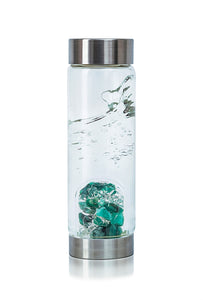 Vitality VitaJuwel Via Gemwater Bottle: Emerald and Clear Quartz