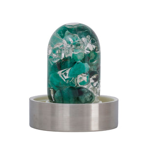 Vitality VitaJuwel Via Gemwater Bottle: Emerald and Clear Quartz