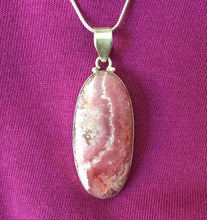Load image into Gallery viewer, Rhodochrosite Pendant in Sterling Silver