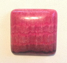 Load image into Gallery viewer, Rhodochrosite Cabochon from Argentina in a puffy-square