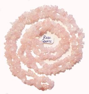 Rose Quartz Natural Gemstone Chip Necklace