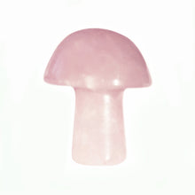 Load image into Gallery viewer, Rose Quartz Mushroom Figurine - perfect for a fairy garden