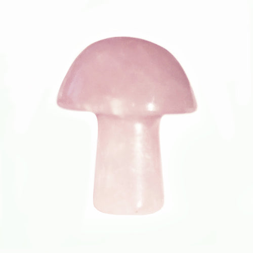 Rose Quartz Mushroom Figurine - perfect for a fairy garden