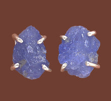 Load image into Gallery viewer, Tanzanite Silver Stud Earrings