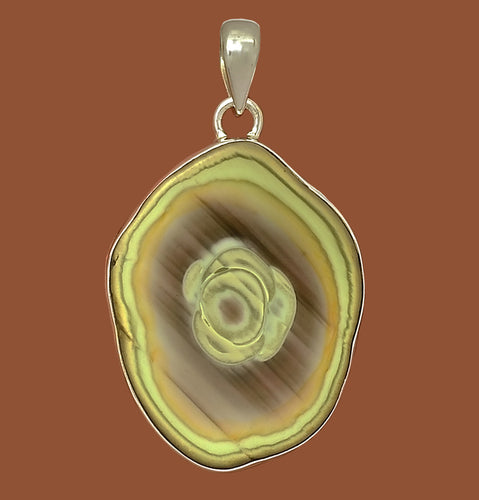 Royal Imperial Jasper Pendant in Sterling Silver with Shaman rose mark