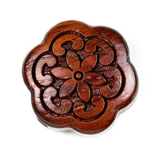 Load image into Gallery viewer, Flower Mandala Sandalwood Ojime Bead in Small Size