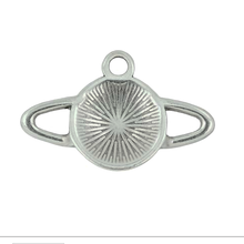 Load image into Gallery viewer, Saturn Silver Plated Pewter Charm