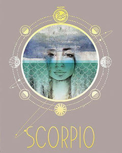 Scorpio Art Zodiac Print from Papaya Art