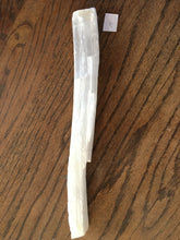 Load image into Gallery viewer, Selenite Crystal Wand Stick from Morocco instantly clears your aura and space!