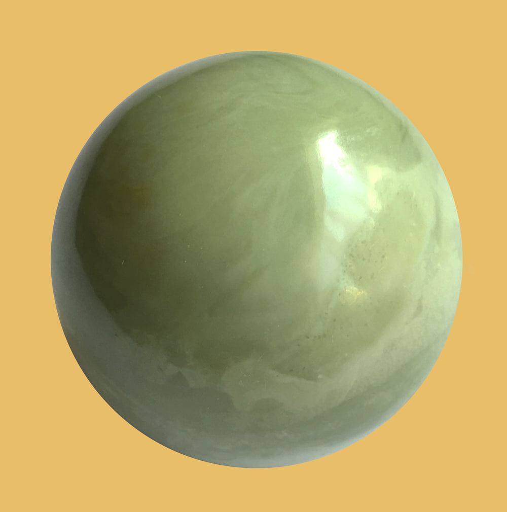Lemon Serpentine Sphere 42mm wide