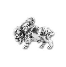 Load image into Gallery viewer, Buffalo Charm of Solid Sterling Silver