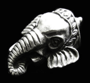 Lord Ganesh Head Silver-Plated Solid Brass Charm