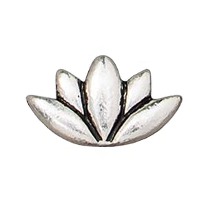 Lotus Bead Antique Silver Plated Pewter by TerraCast