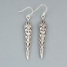 Load image into Gallery viewer, Lacey Silver Earrings - Elegant Icicles