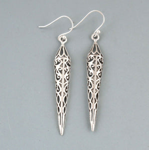 Lacey Silver Earrings - Elegant Icicles