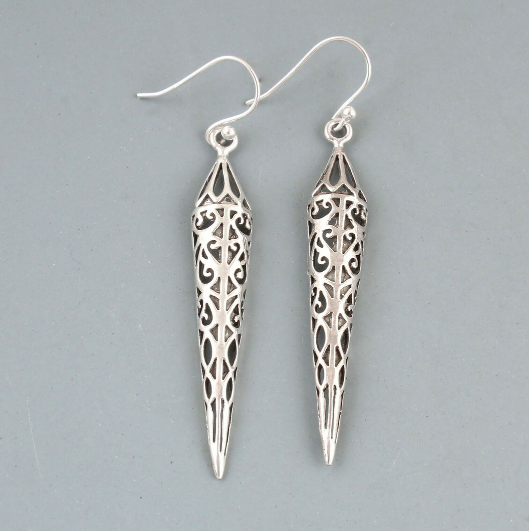 Lacey Silver Earrings - Elegant Icicles