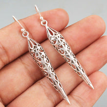 Load image into Gallery viewer, Lacey Silver Earrings - Elegant Icicles