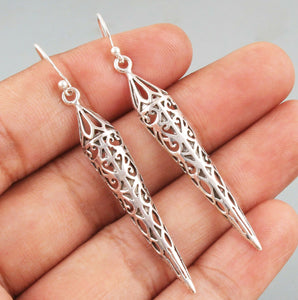 Lacey Silver Earrings - Elegant Icicles