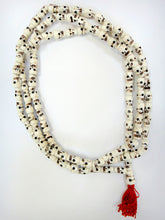 Load image into Gallery viewer, Skull Buddhist Prayer Beads 38 inch Water Buffalo Bone Skulls with Cotton Tassel