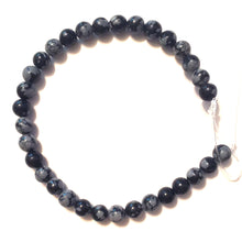 Load image into Gallery viewer, Snowflake Obsidian 6mm Round Beads
