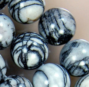 Spider Web Jasper 10mm Round Beads