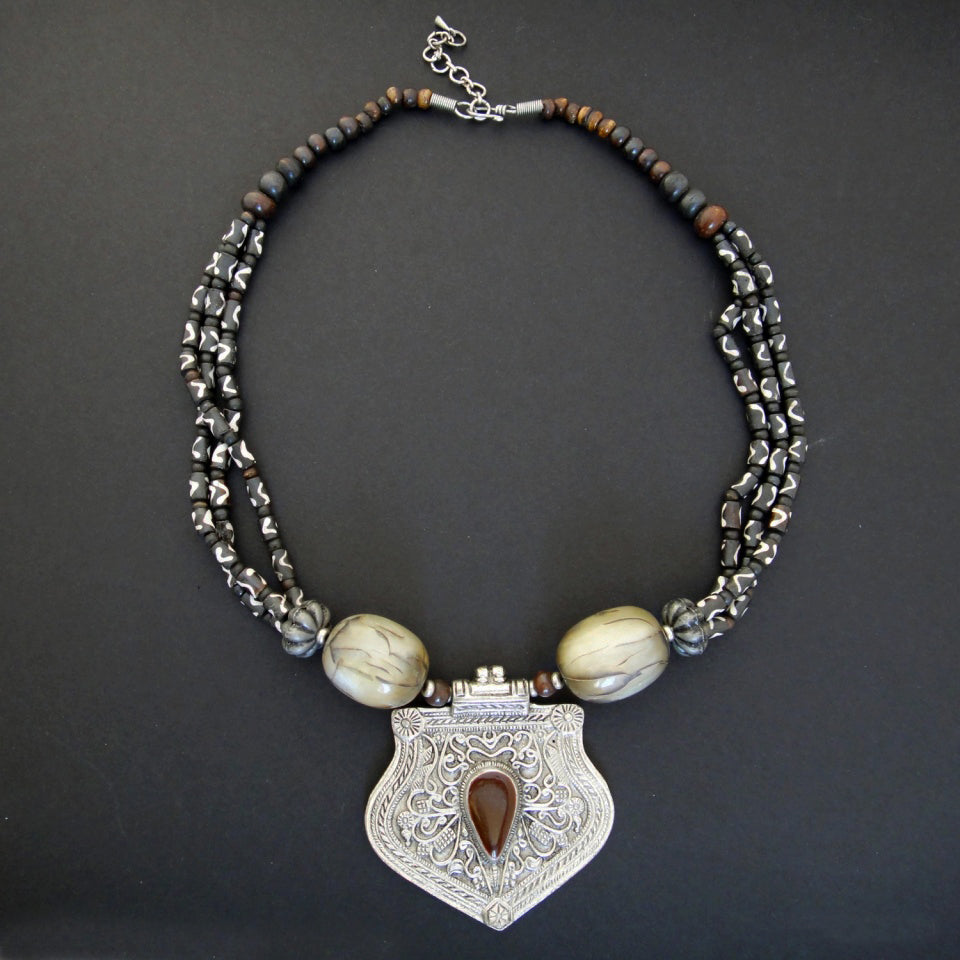 Turkoman Princess Brass Pendant Necklace