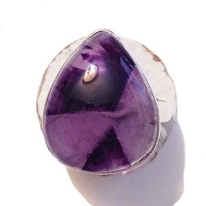 Amethyst Ring with starburst effect size 10 ring