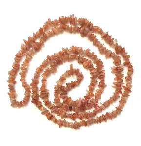Sunstone Natural Gemstone Chip Necklace