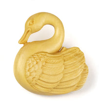 Load image into Gallery viewer, Swan Bead Ojime Bead Boxwood Bird Figurine