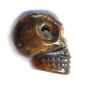 Tiger's Eye Skull Bead