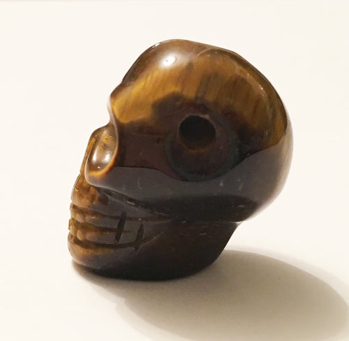 Tiger's Eye Skull Bead