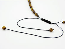 Load image into Gallery viewer, Golden Tigers Eye Graduated Bead Necklace with Macrame Closure