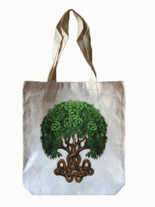 Celtic Cotton Tote Bag with Original Art