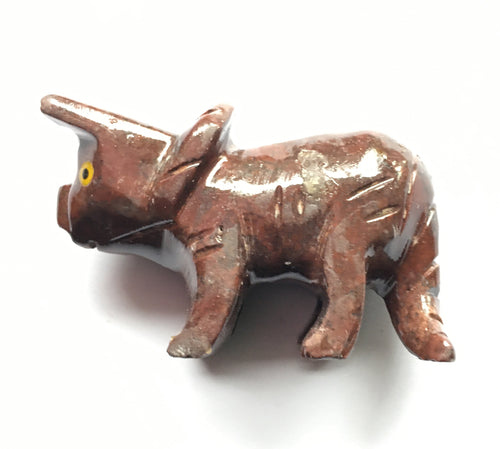 Triceratops Figurine Soapstone Carving