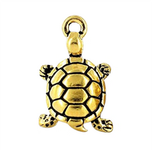 Load image into Gallery viewer, Turtle Pendant Gold Turtle Charm