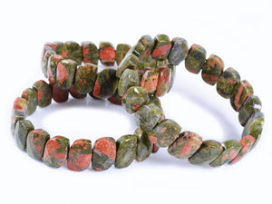 Unakite Beads Stretch Bracelet
