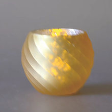 Load image into Gallery viewer, Wavy Glass Tea Light Holder in Tan