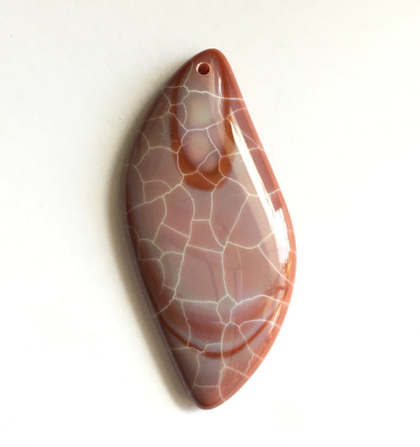 Dragon Veins Agate Flame Bead in Ghost Caramel Color