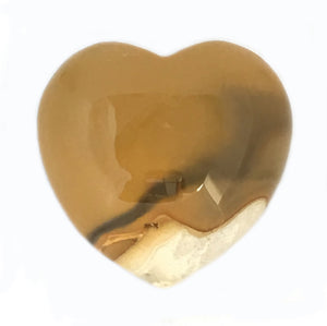 Mookaite Jasper Puffy Heart 45mm in Yellow Ochre Hues