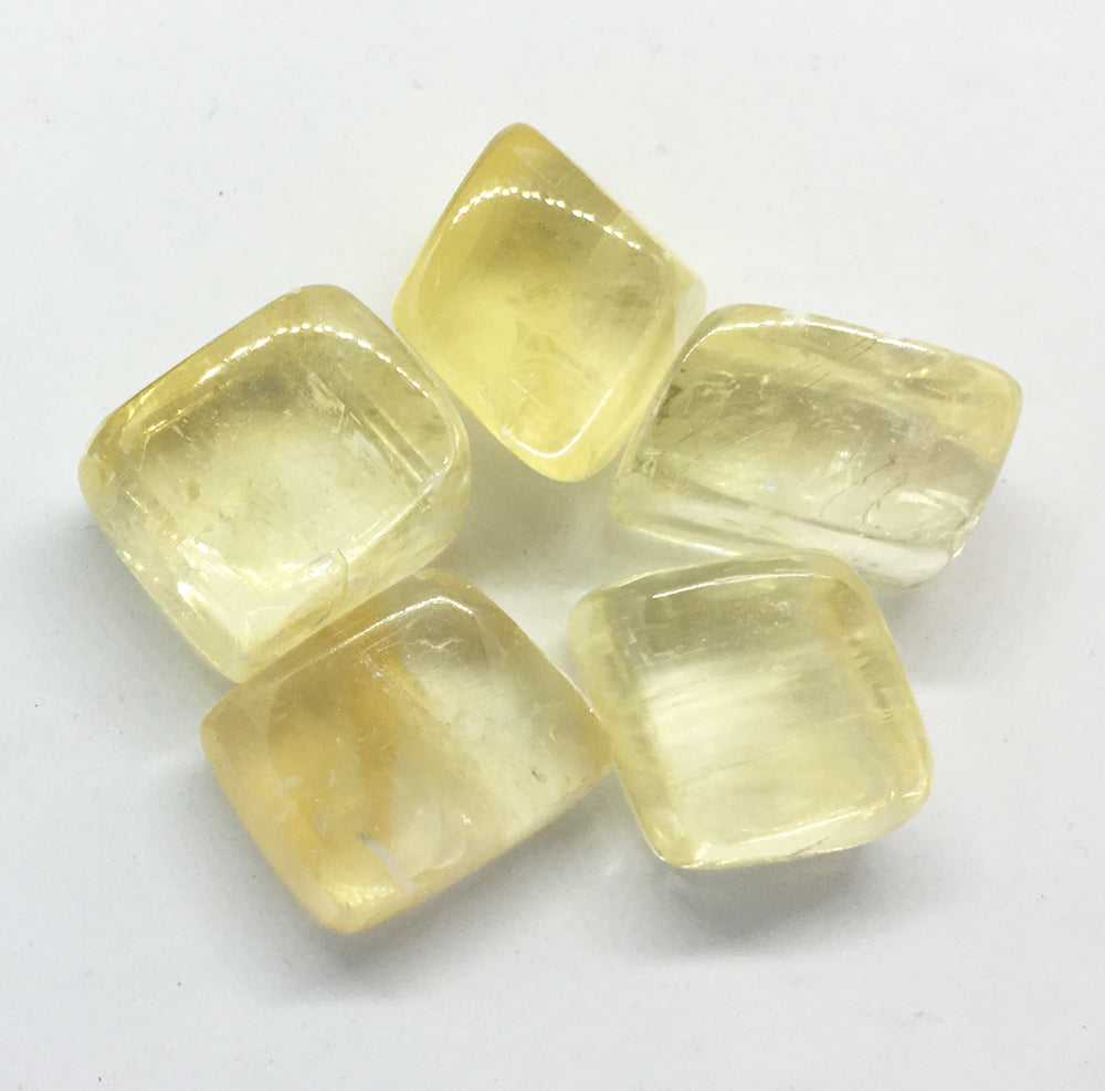 Golden Calcite Tumbled Stones by the quarter pound