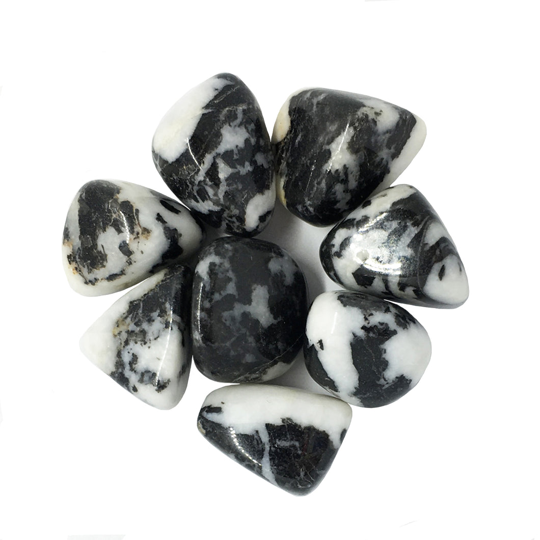 Zebra Agate Tumbled Stones 1/4 lb of 20 to 30mm Stones - Great pocket stone.